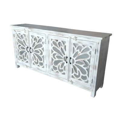 Wooden Carved 4 Door Sideboard