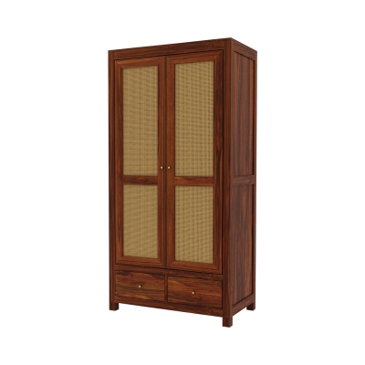 Wooden & Cane 2 Door Almirah
