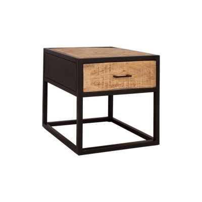 Iron & Mango Wood Bedside