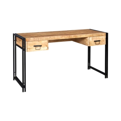 Iron & Mango Wd Console Table 2 Drawer