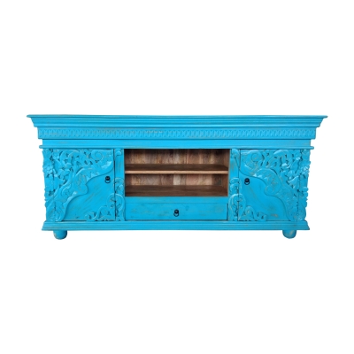 Wooden Carved 2 Door TV Unit