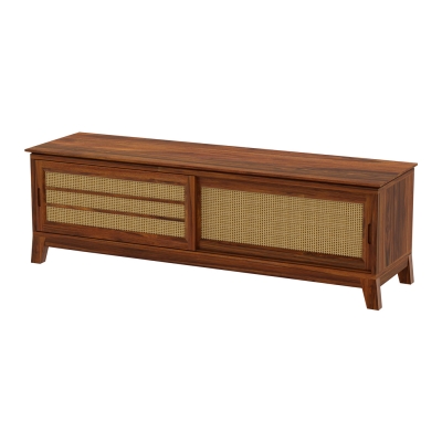 Wd & Cane Sliding Door TV Unit